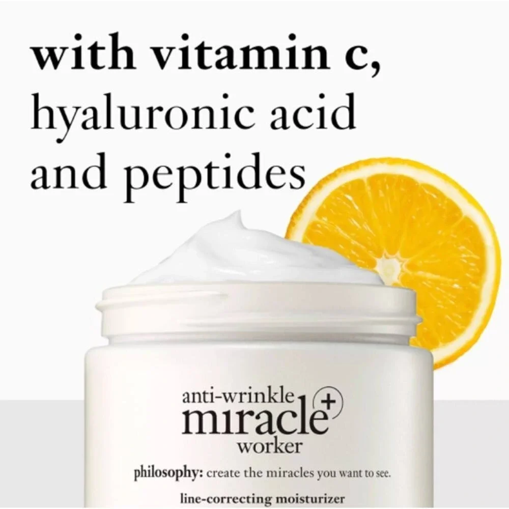 Philosophy Anti-Wrinkle Miracle Worker + Line Correcting Moisturizer NEW in box!